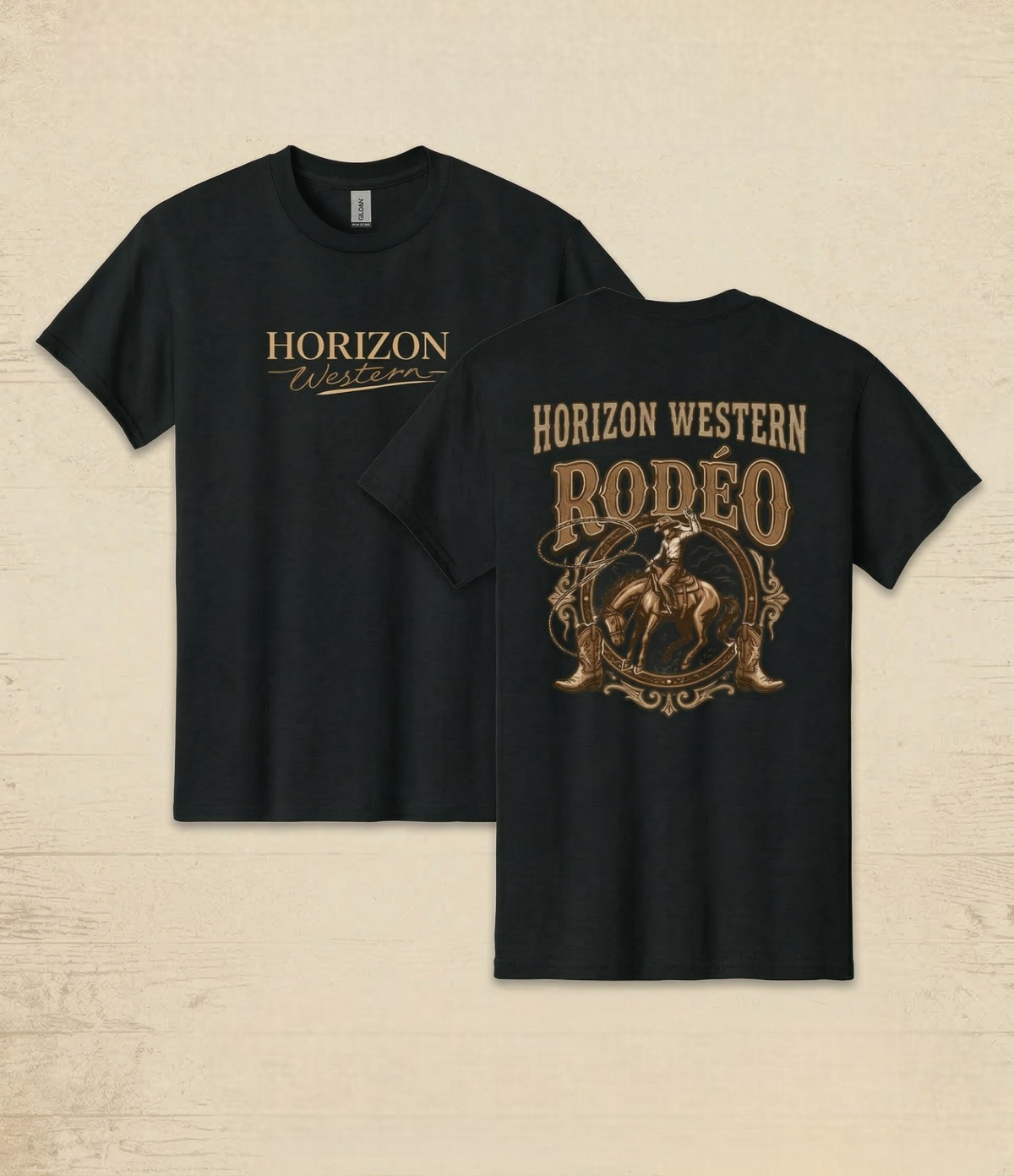 T-shirt HOMME HW Rodéo noir
