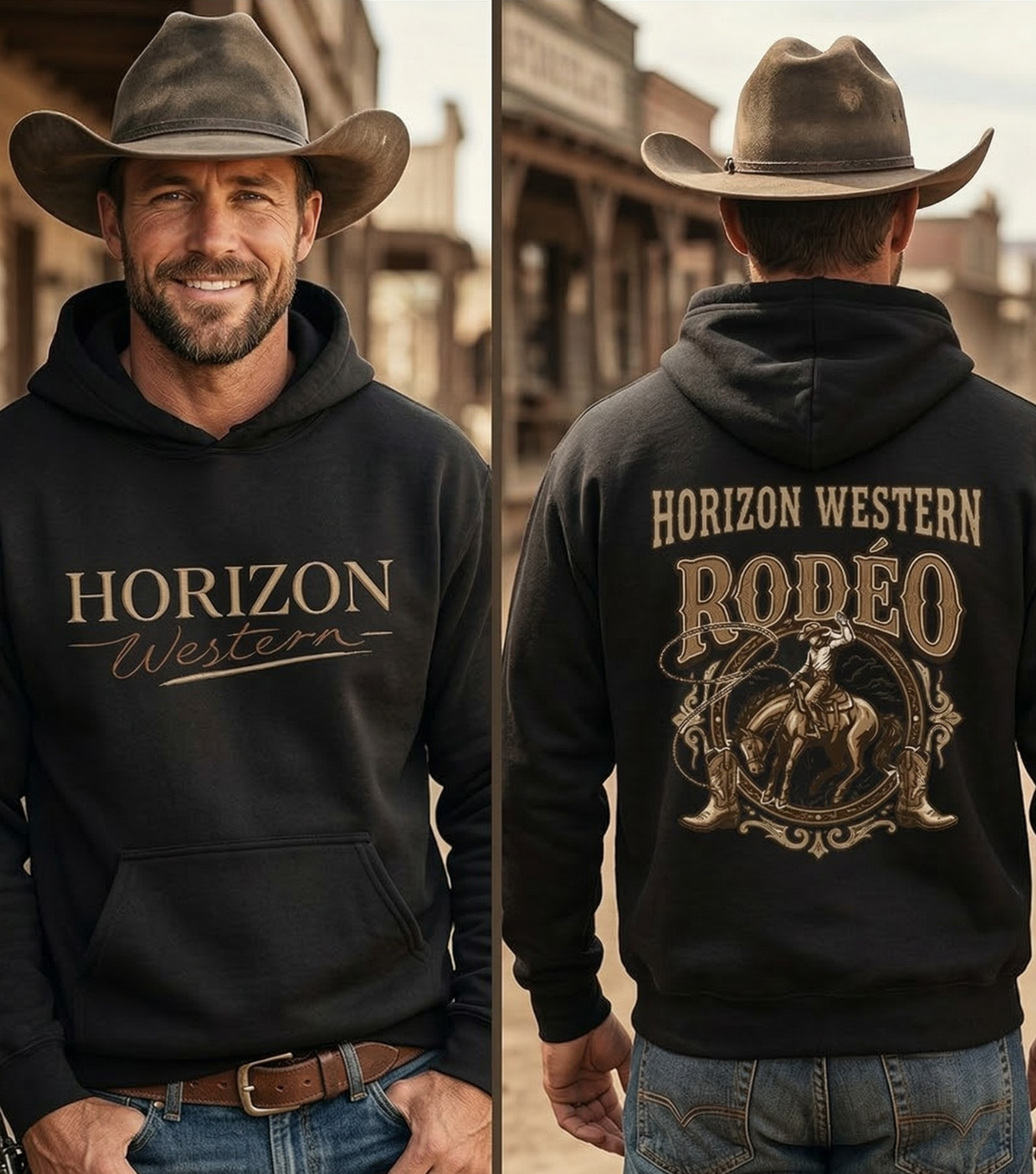 HOODIE HW rodéo noir