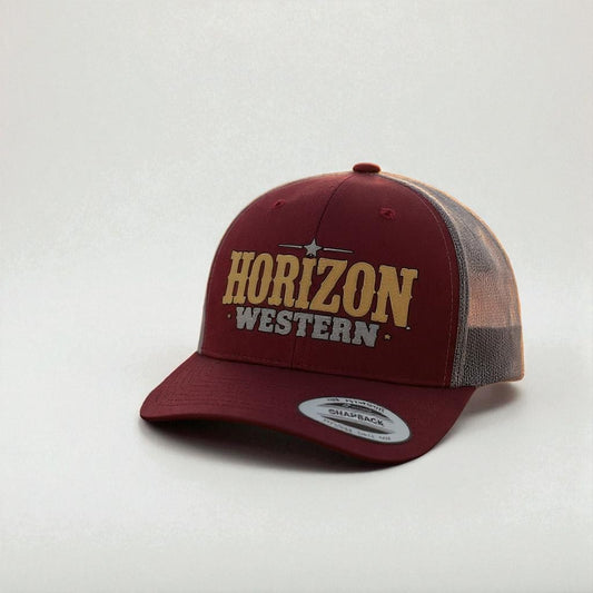 Casquette HW Bourgogne/brun/gris